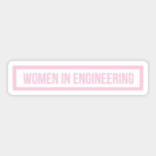 Pink Women in Engineering Sticker